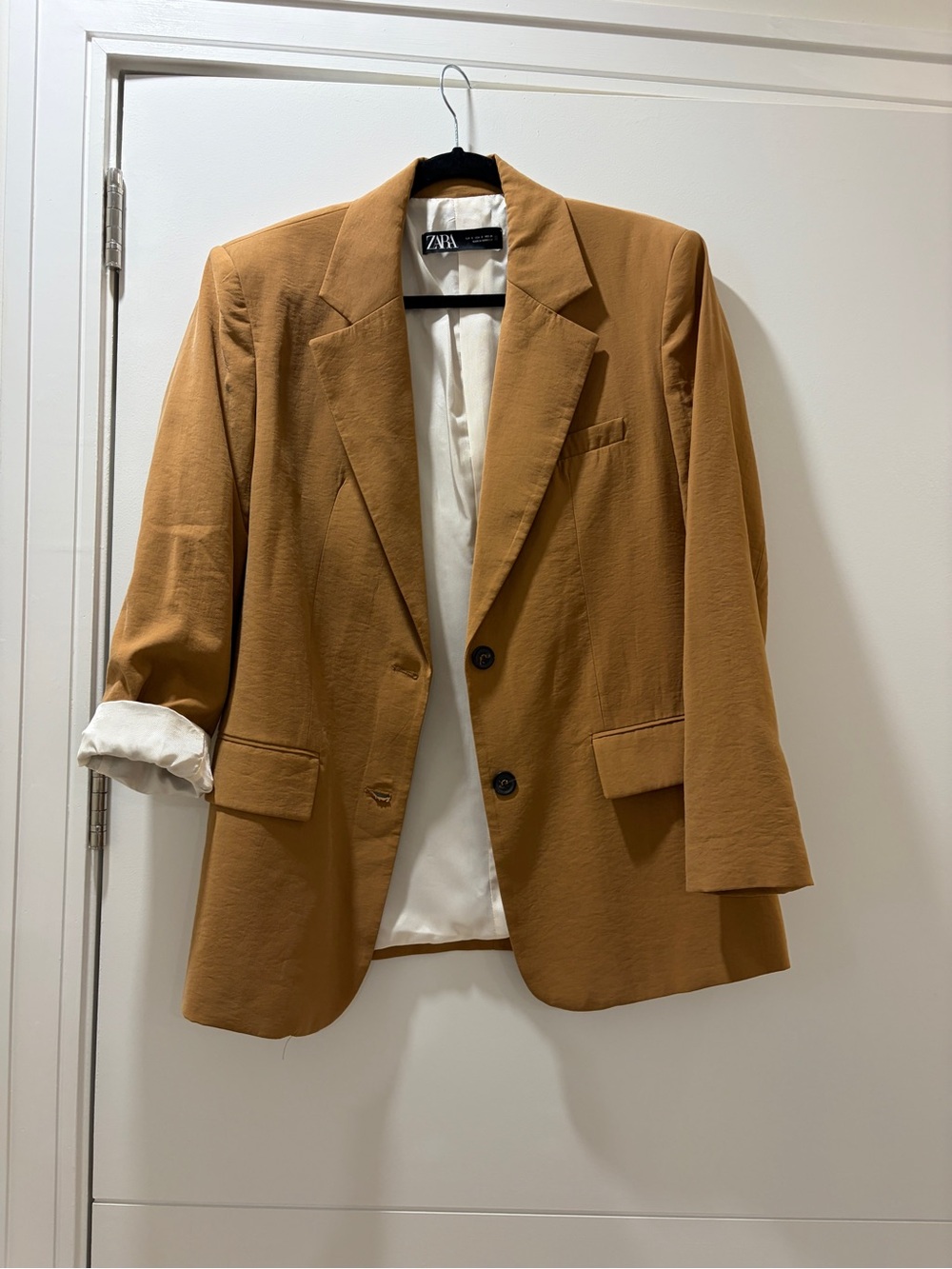 Zara Camel Oversized Blazer Jacket